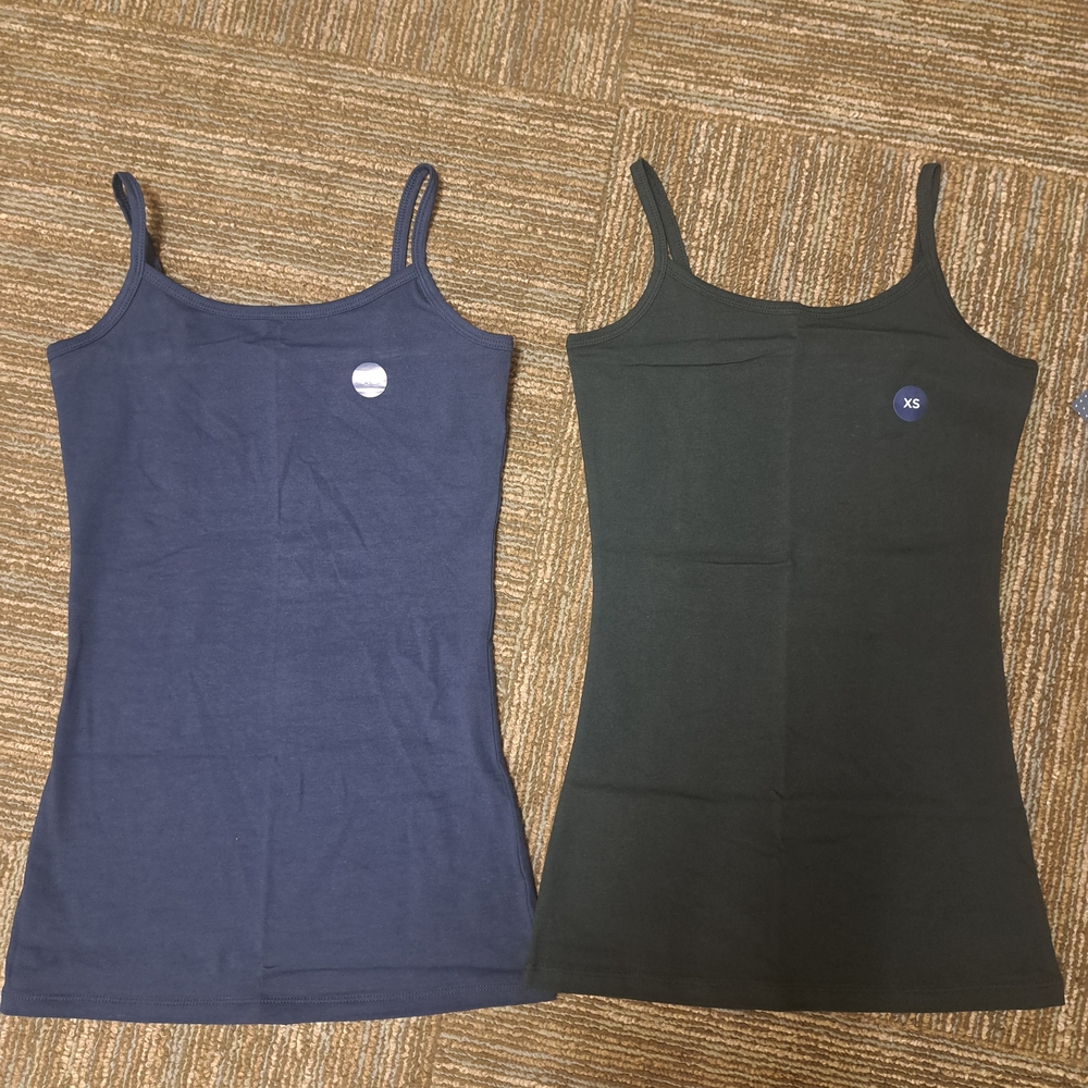 Women's Navy and Black Camisole Tops